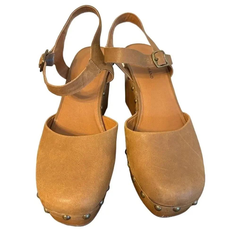 Lucky Brand Zazmini Topanga Tan Dress Winter Haze Espadrille 9.5 Clog